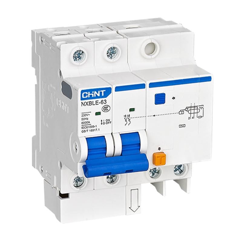 Диференційний вимикач CHINT NXBLE-63 2P 63A 300мА B тип АС (982307)