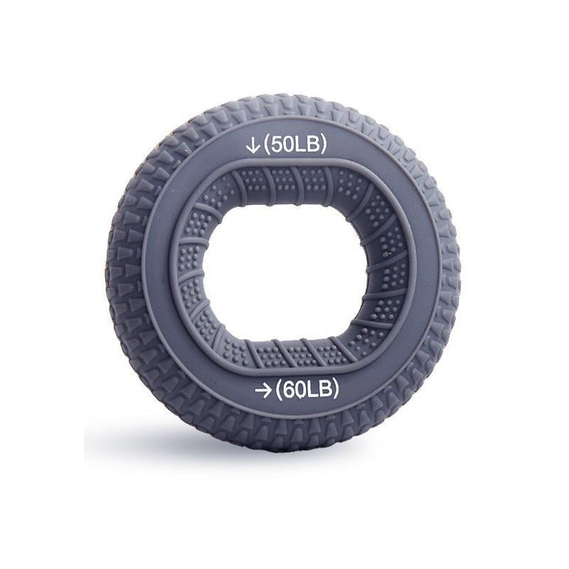 Еспандер для пальців гумовий круглий з вибором навантаження 22/27 кг Сірий (R9130) Еспандер для пальців гумовий круглий з вибором навантаження 22/27 кг Сірий (R9130)