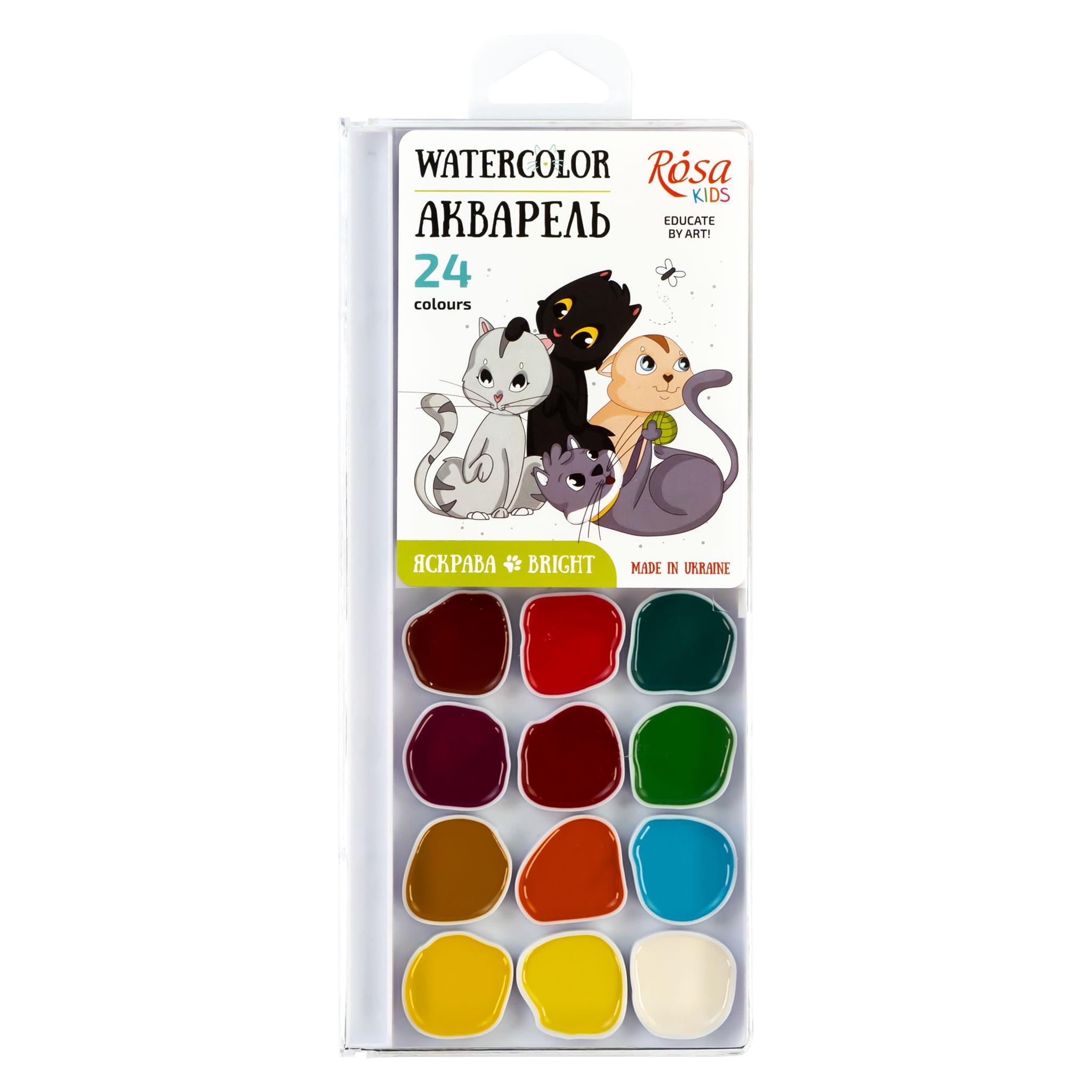 Набор акварельных красок Rosa Kids Cats 24 цвета (301206)