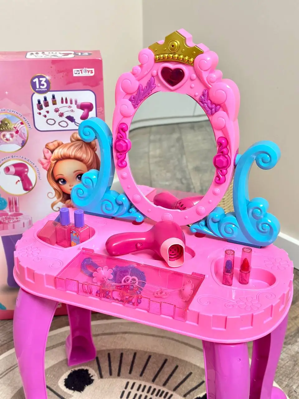 Столик косметический детский 661-39 со стульчиком и аксессуарами (2565074541) - фото 5 Столик косметический детский 661-39 со стульчиком и аксессуарами (2565074541) - фото 5