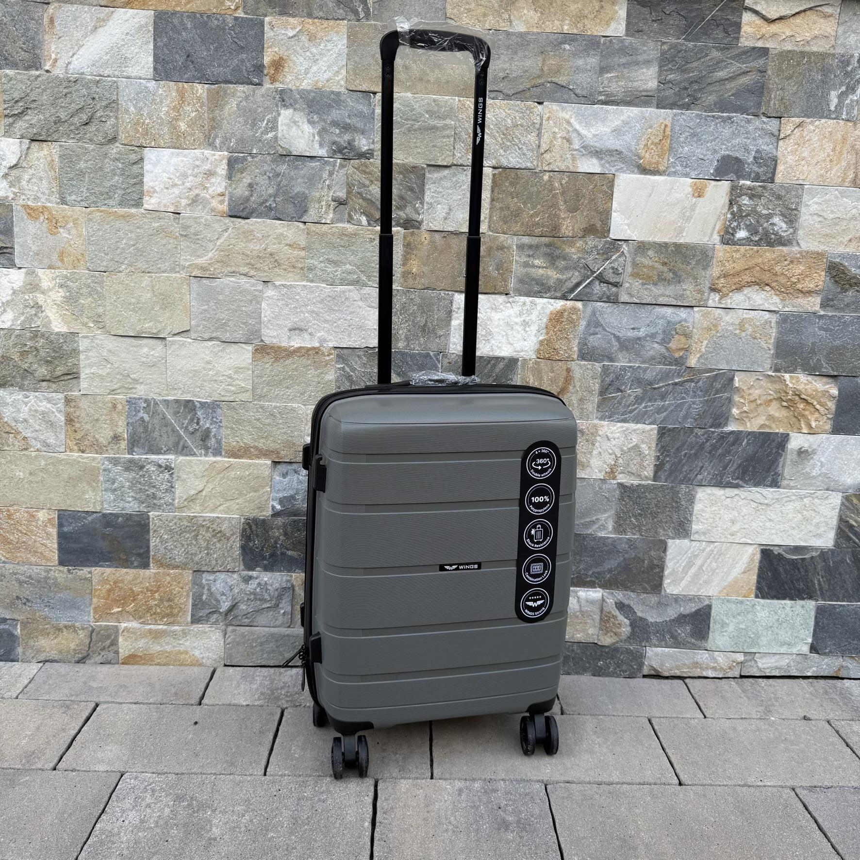 Валіза дорожня з поліпропілену Wings HWF03 S Сірий (30631273) - фото 2