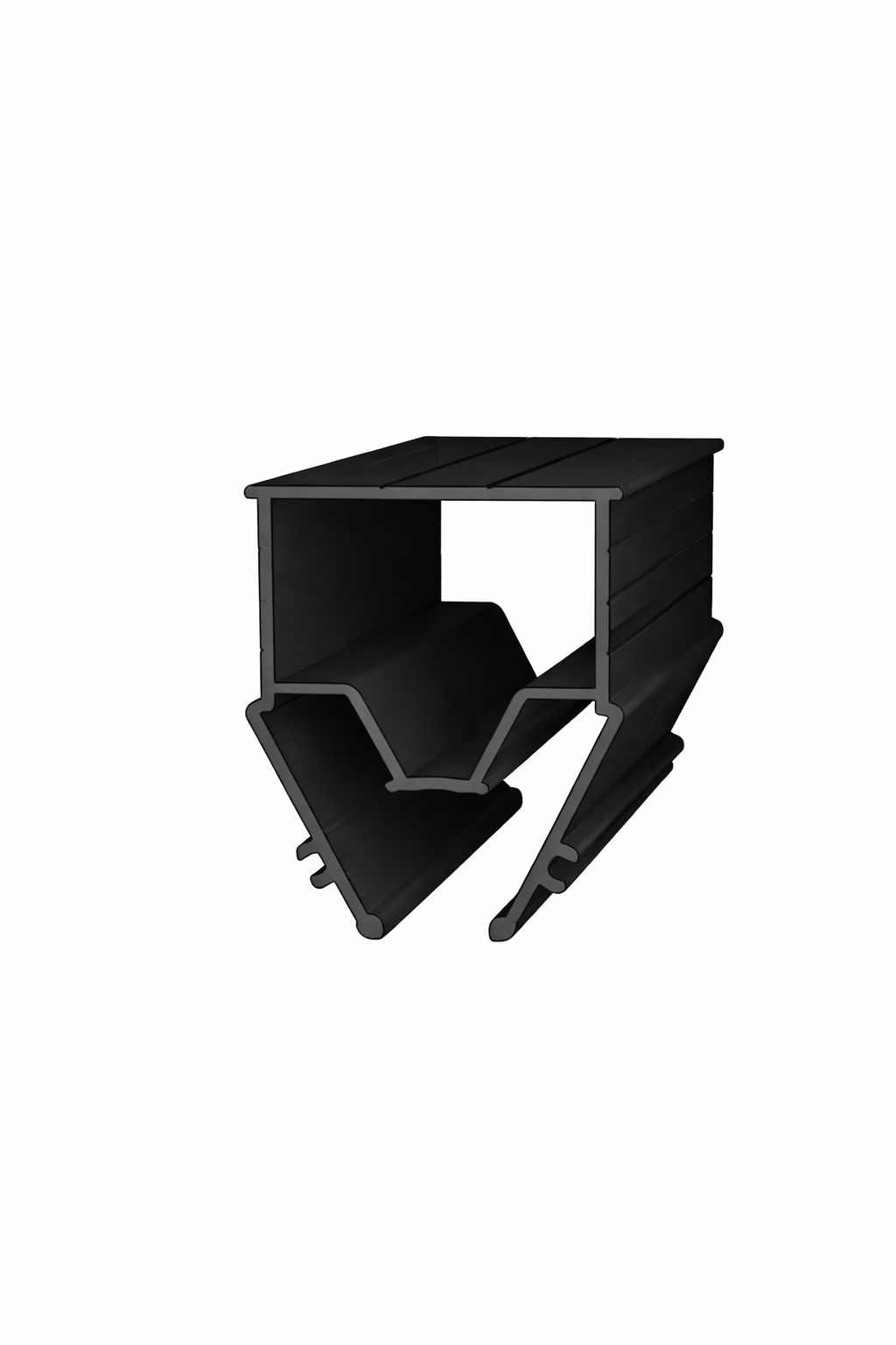 Профиль ArtLine W образный сепарационный для натяжных потолков алюминиевый 2,5 м Черный (25.1622,5 мЧ)