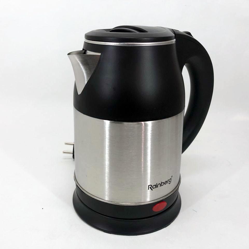 Електрочайник Rainberg RB-808 2 л нержавіюча сталь Чорний (266157) - фото 2 Електрочайник Rainberg RB-808 2 л нержавіюча сталь Чорний (266157) - фото 2