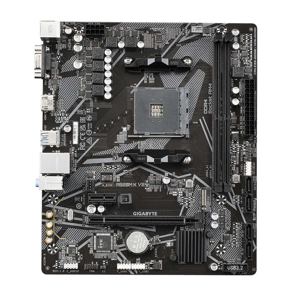 Материнская плата Gigabyte A520M K V2 Socket AM4/MicroATX/2хDDR4 DIMM (11401454)