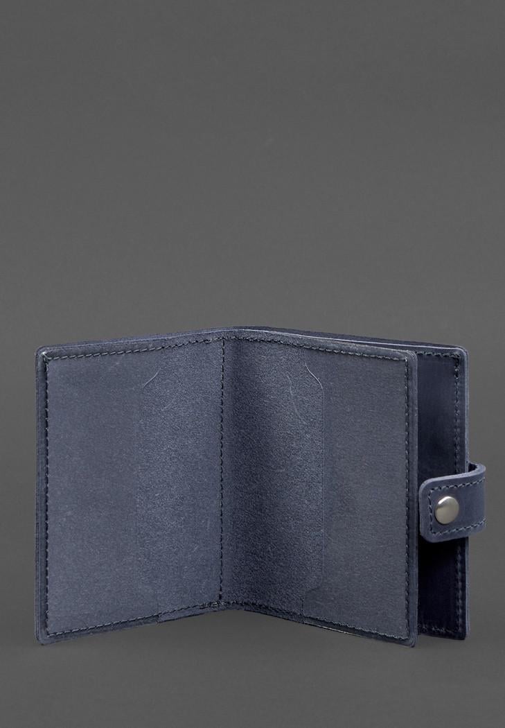 Обложка-портмоне кожаная для удостоверения офицера ГПСУ 11.2 Crazy Horse Темно-синий (A-028672) - фото 3 Обложка-портмоне кожаная для удостоверения офицера ГПСУ 11.2 Crazy Horse Темно-синий (A-028672) - фото 3