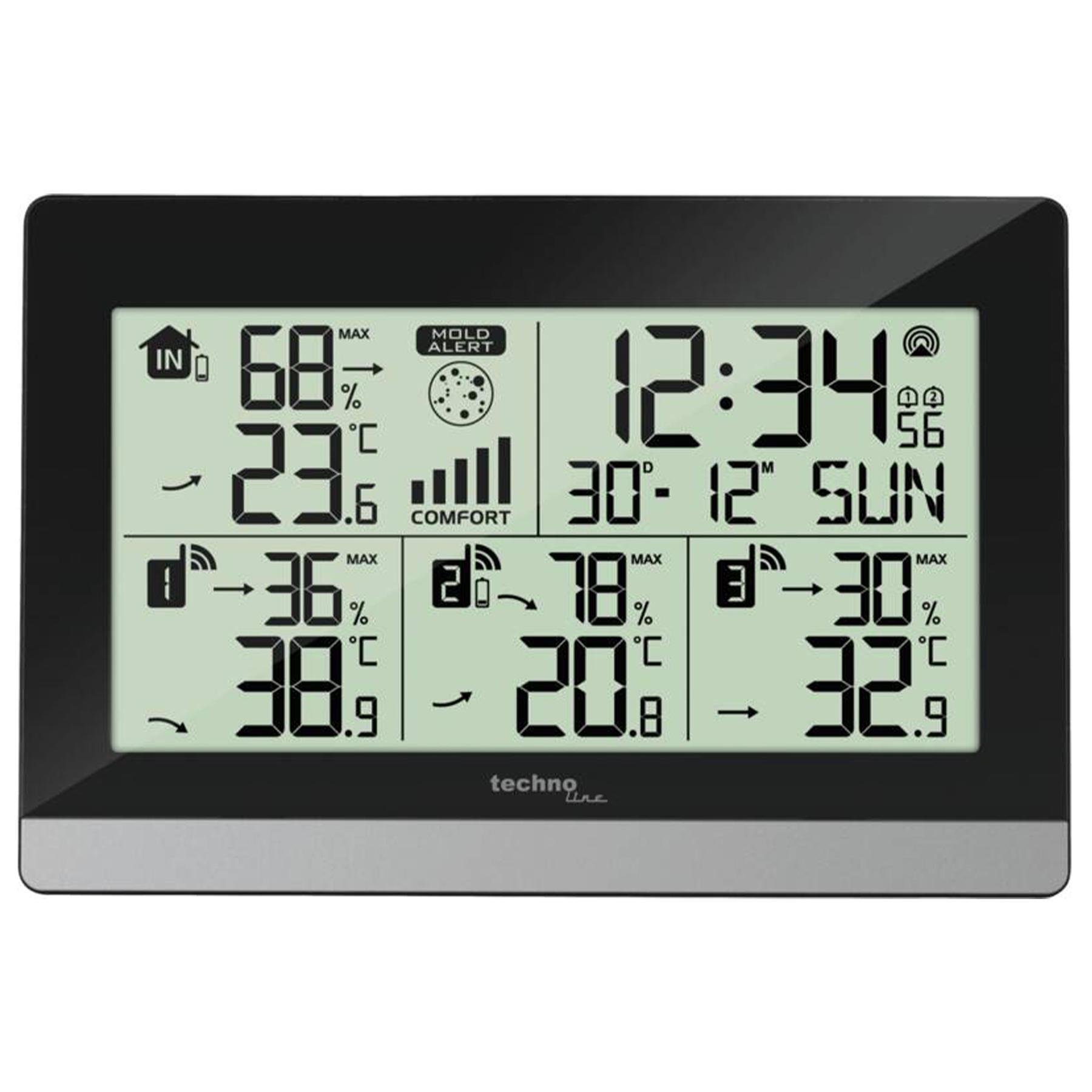 Термогігрометр Technoline WS7065 Black/Silver (WS7065) - фото 3