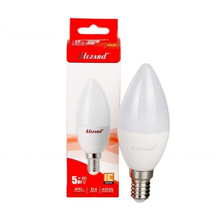 Світлодіодна лампа Lezard САNDLE B35 5W 4200K E14 220V (N442-B35-1405)