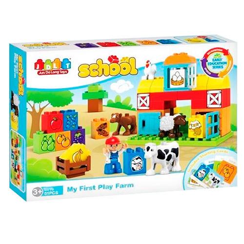 Конструктор JDLT 5310 ферма/животные/карточки 51 дет. пластик Разноцветный (147-132-BOC081109)