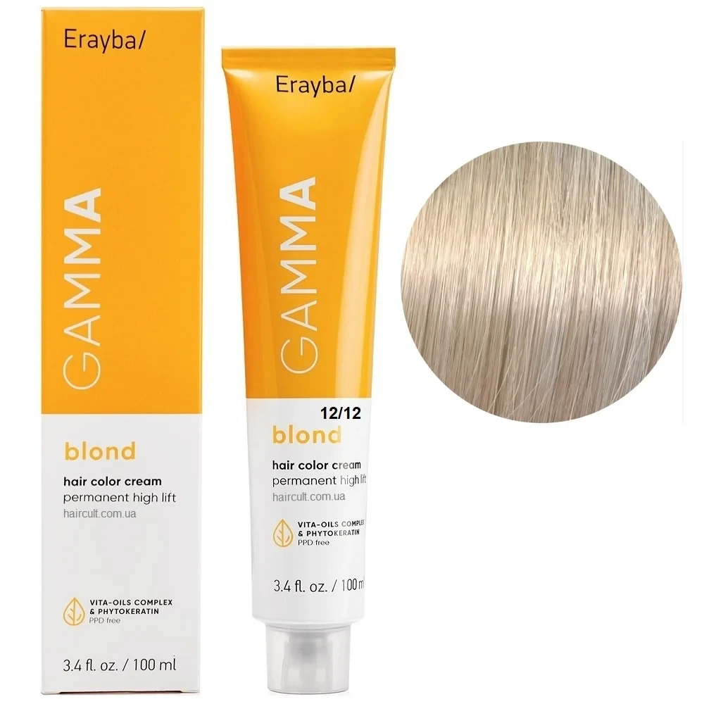 Краска для волос перманентная Erayba Gamma Color Cream 12/12 100 мл