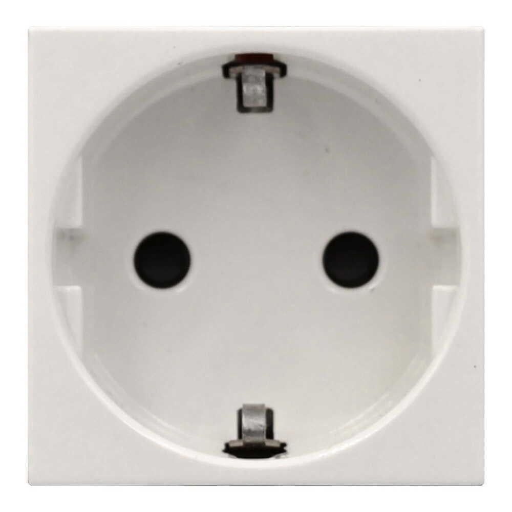 Розетка Zenit одинарна із заземленням та захисними шторками Білий (2CLA228800N1101)