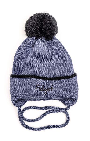 Шапка детская для мальчиков Малыш D844 хлопок 42-46 см меланж Синий