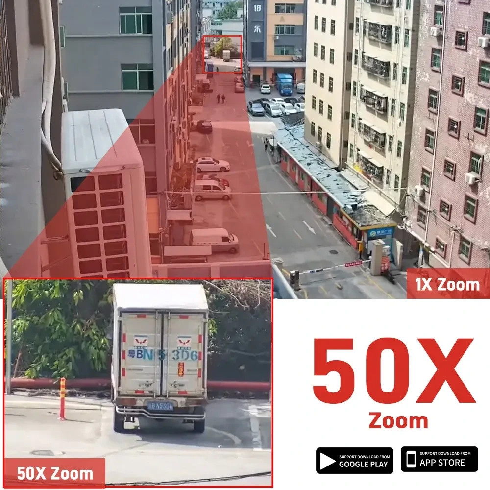 Камера відеоспостереження вузька Regis 50X Zoom IP 2в1 Wi-Fi PTZ/microSD ONVIF ICSEE поворотна 8 Мп (25399091) - фото 9