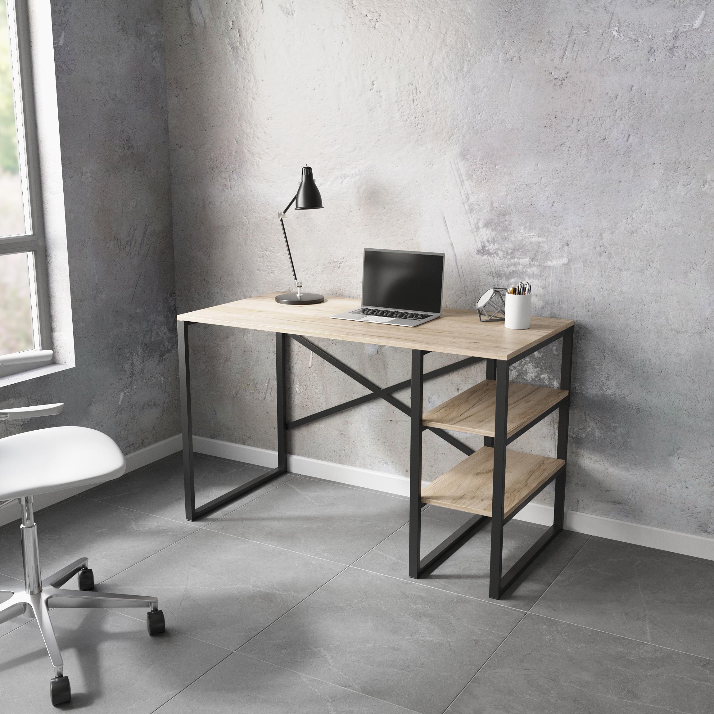 Стол письменный лофт Серия 05 1600х800х16 мм Дуб Крафт Серый (23503310)