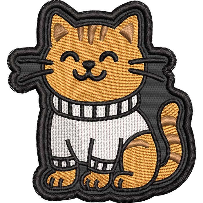 Нашивка патч Кот в Свитере 6,5x7 см (301420527)