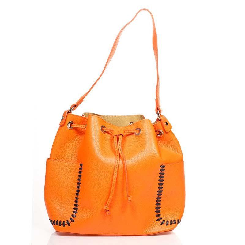 Сумка женская кожаная Italian bags Оранжевый (8926_orange)