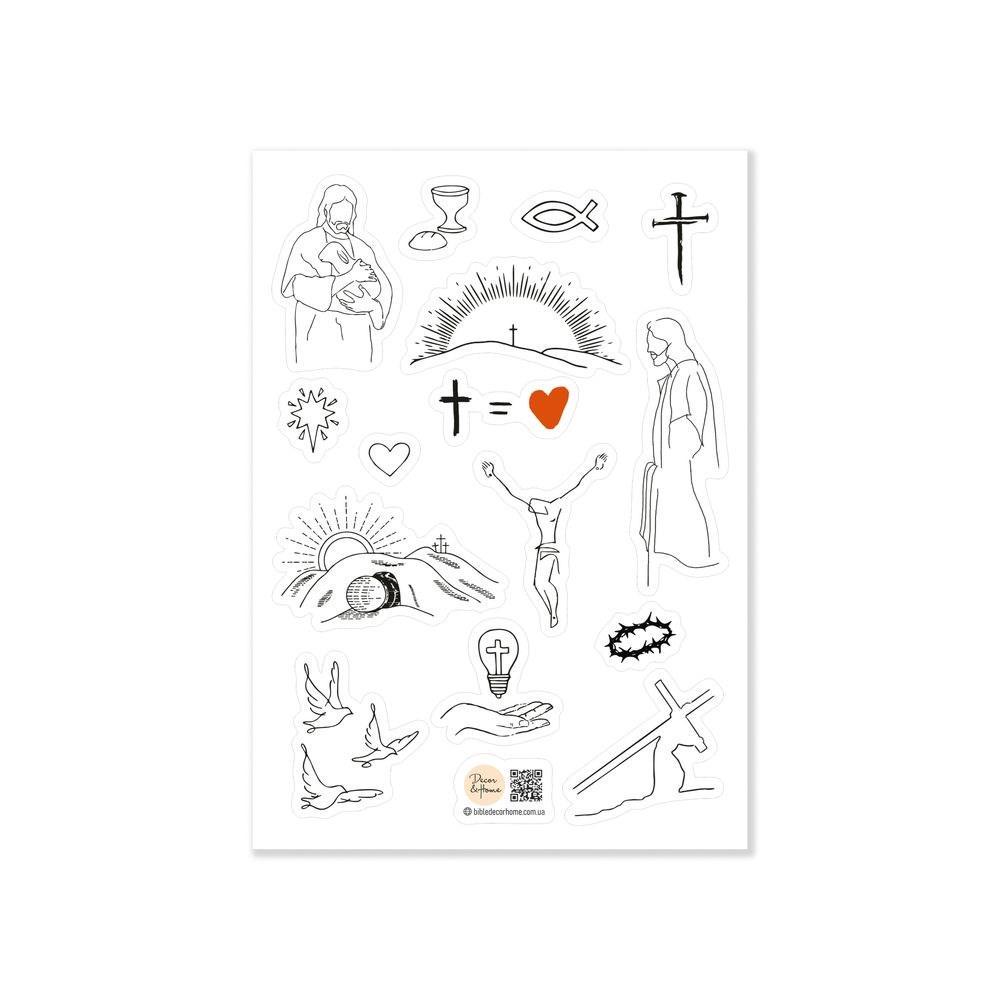 Комплект стикеров Эскизы карандашом 6 шт. (хрст017у)