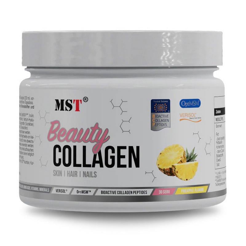 Колаген Verisol 5000 мг з гіалуроновою кислотою і MSM MST Beauty Collagen 225 г Ананас