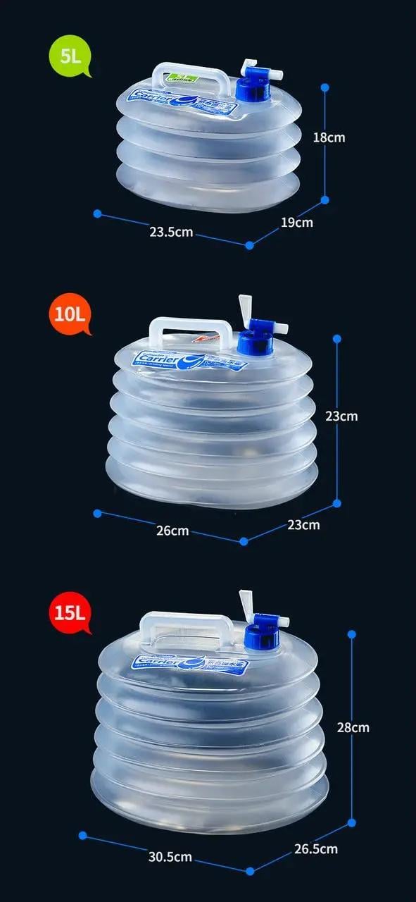 Каністра складна бутель для води Naturehike РЕ NH14S002-T 15 л (U0859667) - фото 5