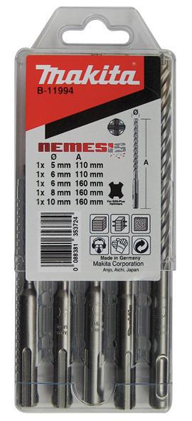 Набор сверл по бетону Makita SDS-Plus 5-10 мм 5 шт. (B-11994)