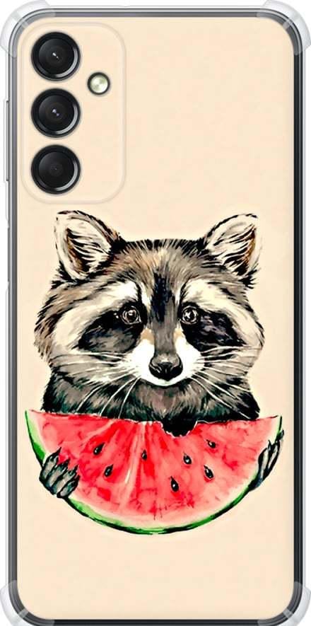 Чехол на Samsung Galaxy A24 A245F Енотик с арбузом (4605sp-3020-42517)