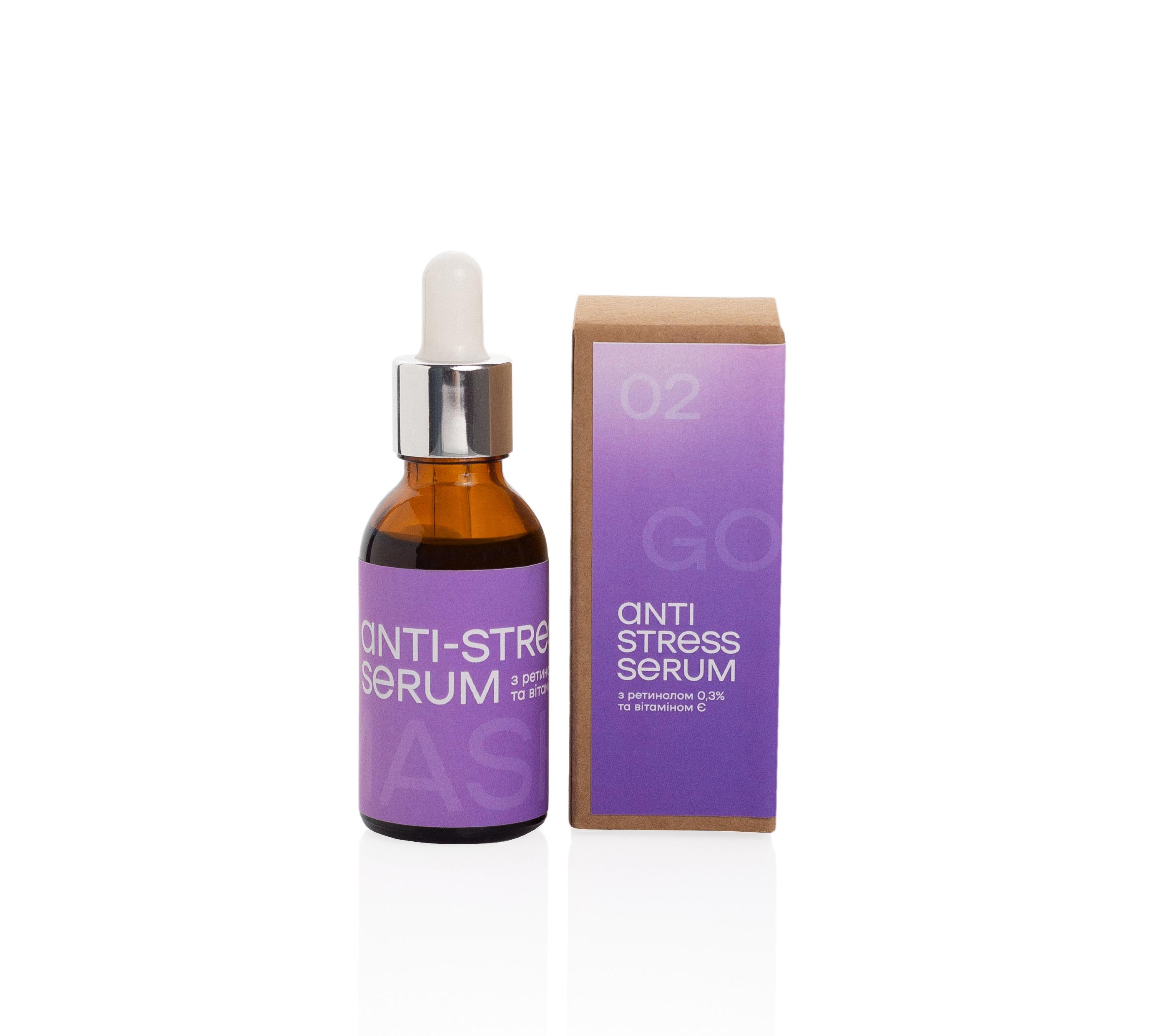 Сыворотка Gomash с ретинолом 0,3% и витамином Е Anti-stress Serum 30 мл (4820253940023)