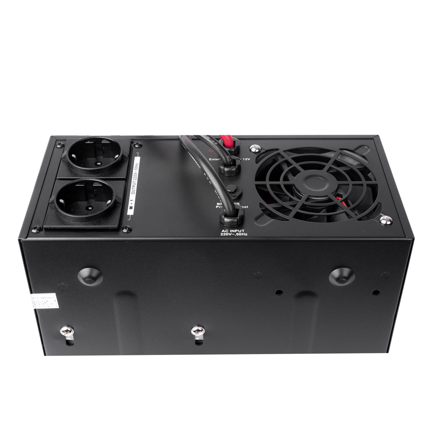 Инвертор PrologiX 1000ВА/800 Вт 12В 2xSchuko Pure Sine Wave Black (PLP1000XL) - фото 8 Инвертор PrologiX 1000ВА/800 Вт 12В 2xSchuko Pure Sine Wave Black (PLP1000XL) - фото 8