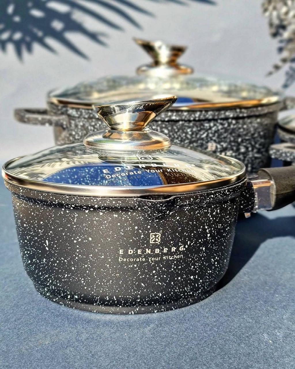 Набір каструль Edenberg із гранітним антипригарним покриттям 8 пр. (EB-8143) - фото 6