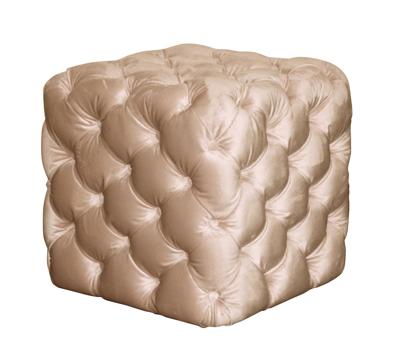 Пуф Mebelle Cubic велюр 45x45x45 см Золотий (0184) - фото 5 Пуф Mebelle Cubic велюр 45x45x45 см Золотий (0184) - фото 5