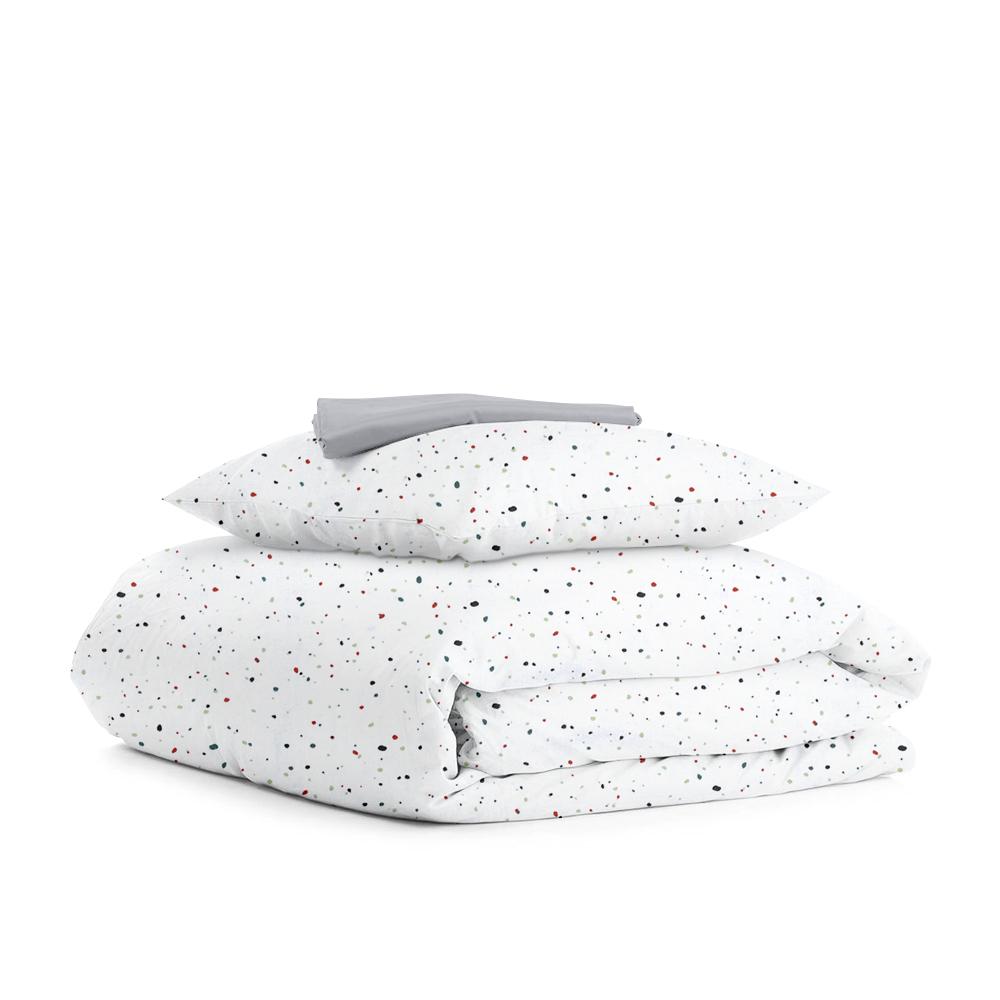 Комплект подросткового постельного белья Cosas Dots Color Grey на резинке 155х215 см (4822052082218)