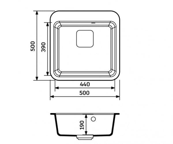 Мийка для кухні Smart House Barde гранітна Світло-сірий (11234540) - фото 2