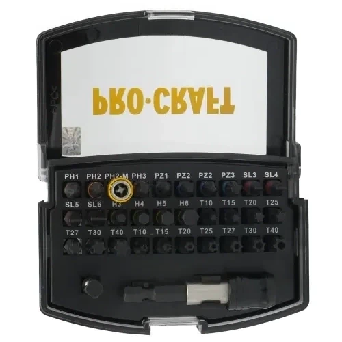 Набір біт для шуруповерта ProCraft BS-32 32 шт. в кейсі (000016532) Набір біт для шуруповерта ProCraft BS-32 32 шт. в кейсі (000016532)