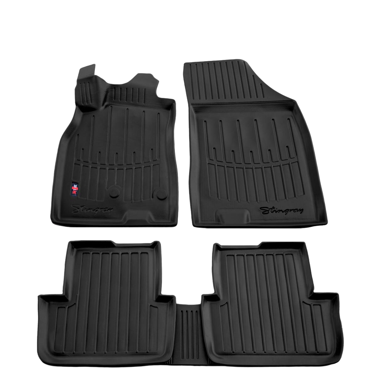 Коврики резиновые Stingray в салон Renault Megane III 2008-2015 с бортиком 5 шт. (5018015)