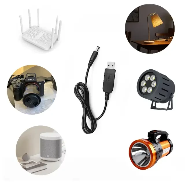 Кабель для питания роутера от повербанка USB 5V to 12V DC 5.5х2.1 USB 5V to 12V DC 1 м (8445) - фото 5 Кабель для питания роутера от повербанка USB 5V to 12V DC 5.5х2.1 USB 5V to 12V DC 1 м (8445) - фото 5