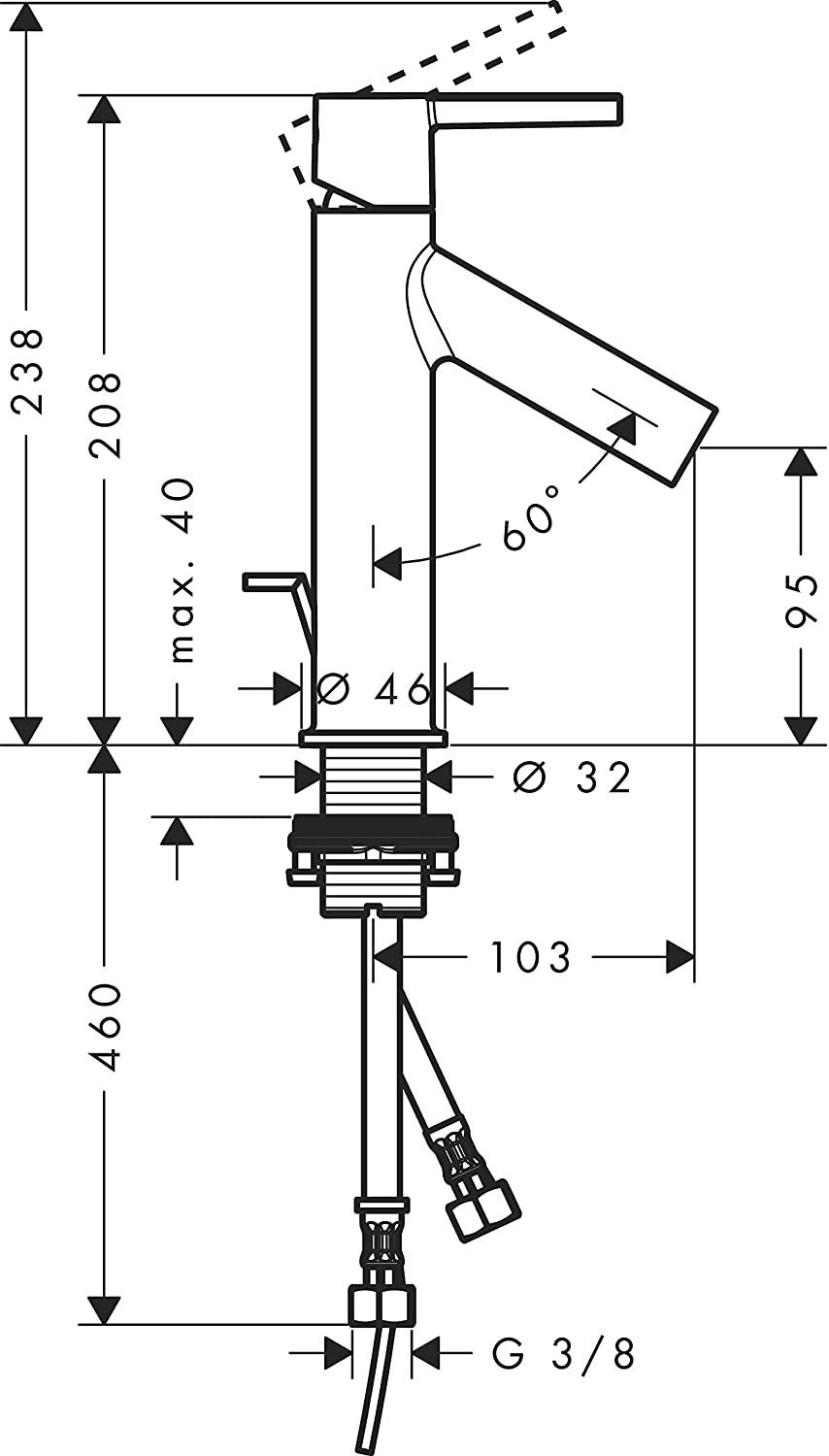 Смеситель для умывальника Hansgrohe AXOR Starck 10001000 однорычажный Хром (113577) - фото 2 Смеситель для умывальника Hansgrohe AXOR Starck 10001000 однорычажный Хром (113577) - фото 2