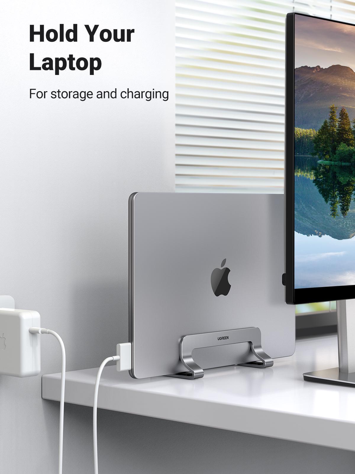 Підставка для ноутбуку UGREEN металева вертиркальна з регульованою товщиною Сірий (20471) - фото 4