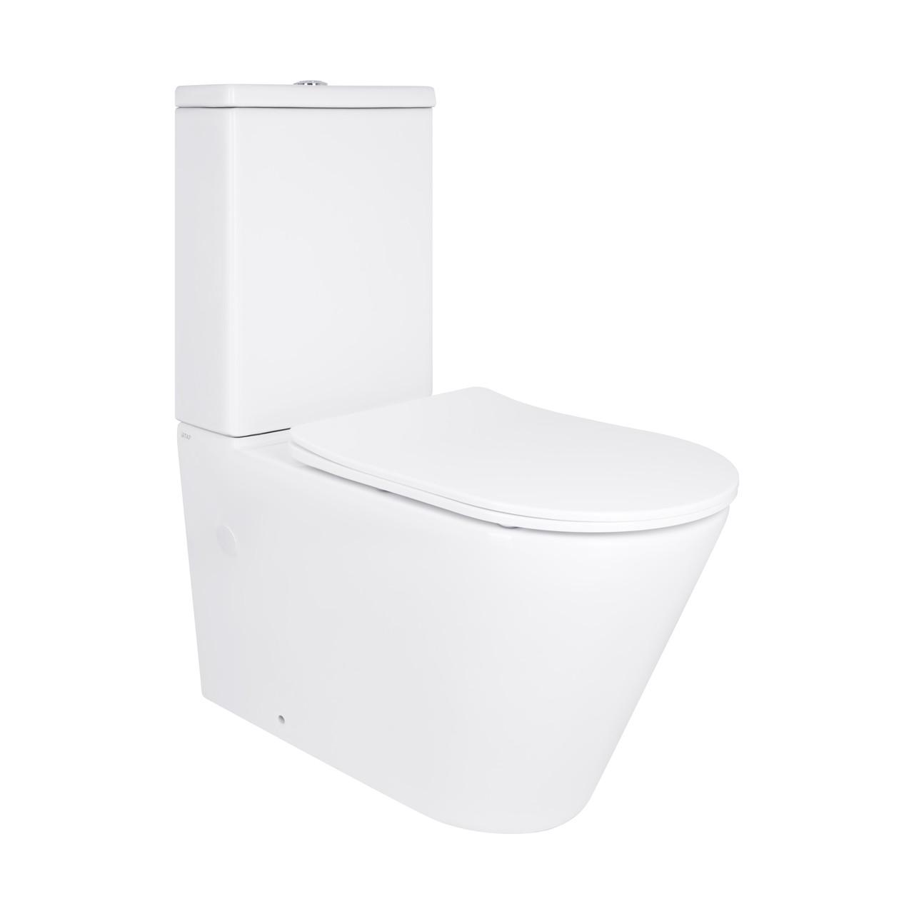 Унитаз напольный Qtap Vlasta Ultra Quiet безобедочный с сиденьем Soft-close White (QT28228300W)