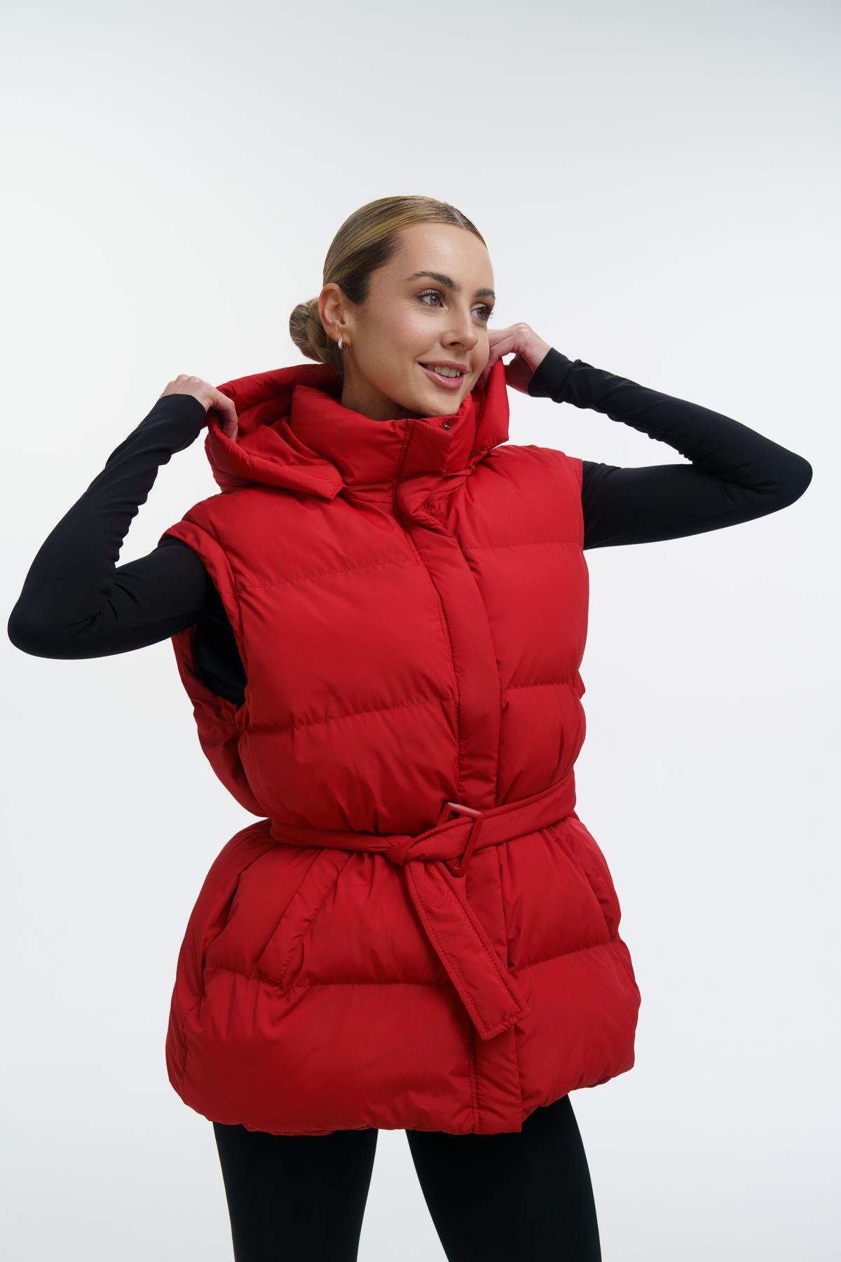 Пуховик-трансформер жіночий Intruder Mishele L Червоний (1642766130/L) - фото 4 Пуховик-трансформер жіночий Intruder Mishele L Червоний (1642766130/L) - фото 4