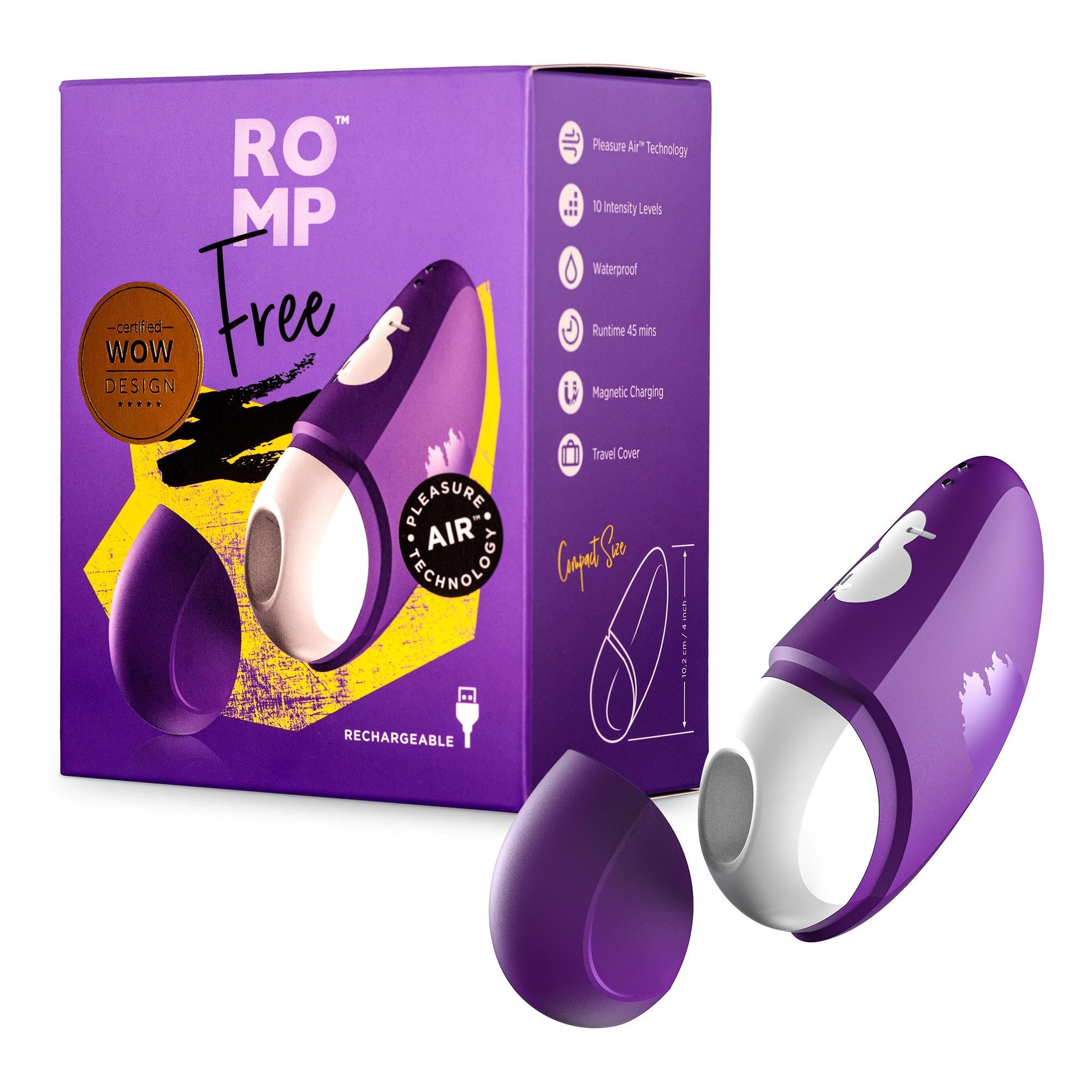 Стимулятор клиторальный вакуумный Romp Free Фиолетовый (W44062)