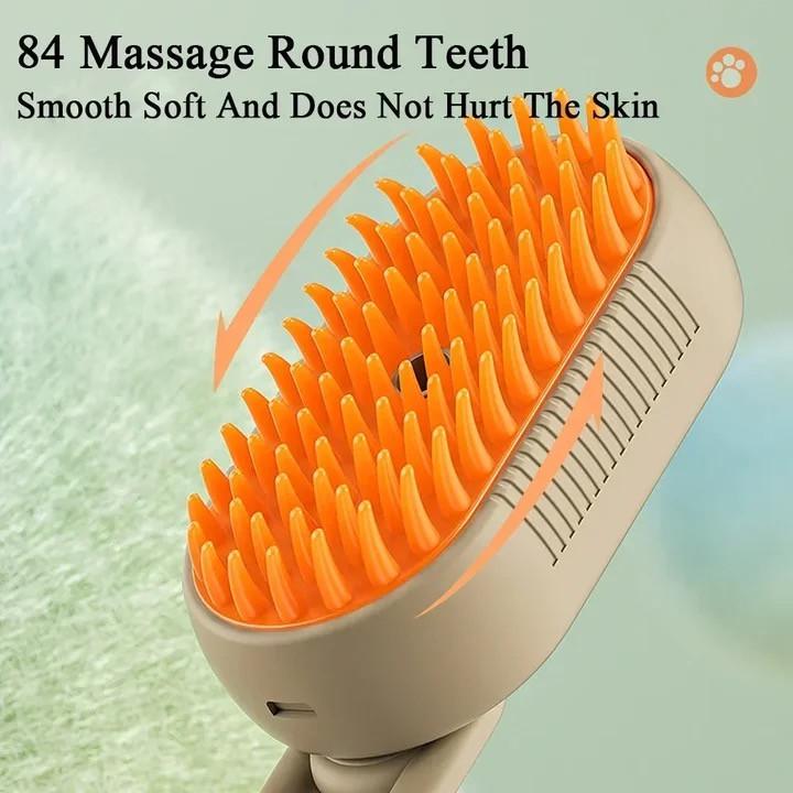 Щітка-масажер-спрей парова Pet Spray Massage Brush 3в1 для вичісування собак і кішок Бежевий (2093161262) - фото 4