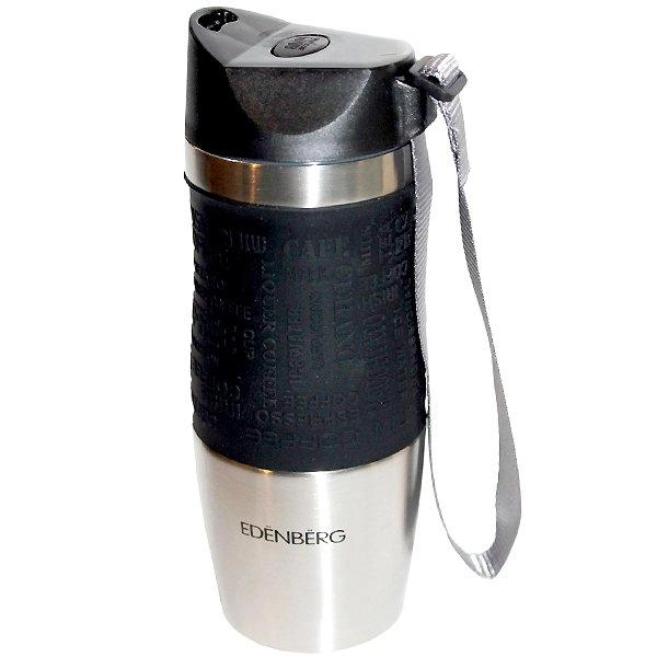 Термокружка Edenberg EB-623 из нержавеющей стали с ручкой-ремешком 380 мл Black (57-46-EB-623-3)