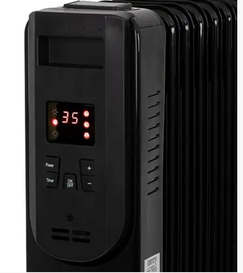 Масляный обогреватель Camry с ДУ 9 секций 2000 Вт Black (CR 7810) - фото 2