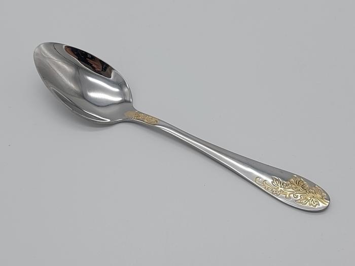 Ложка столовая Золотая ветка из нержавеющей стали 20 см 6 шт. (17580)