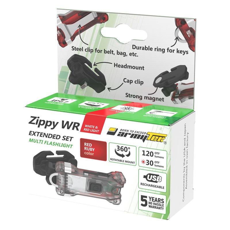 Ліхтар-брелок з налобним кріпленням Armytek Zippy WR Червоний (23700397) - фото 7