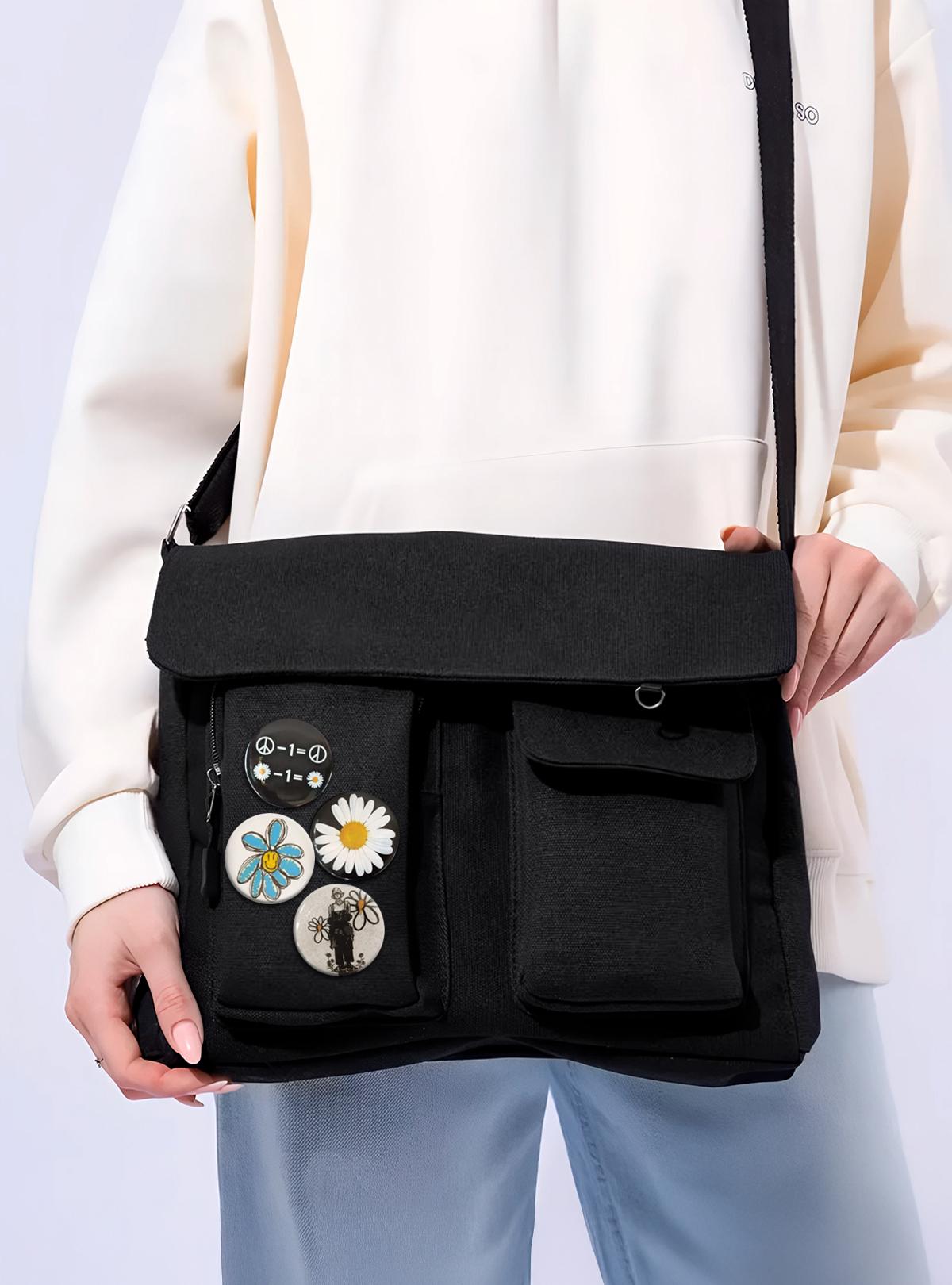 Сумка через плечо 9903 OnePro в стиле харадзюку Черный (73637) Сумка через плечо 9903 OnePro в стиле харадзюку Черный (73637)