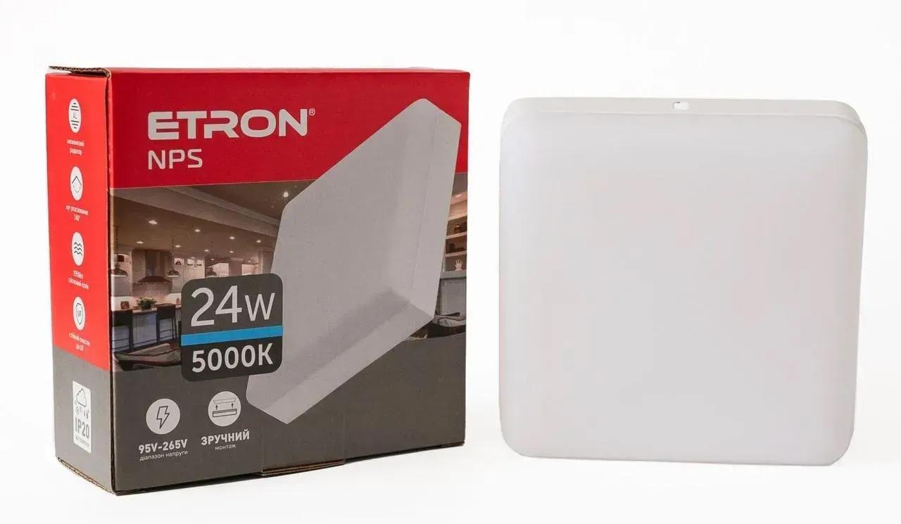 LED-светильник квадратный ETRON 1-EMP-781 NPS 24W 5000К IP20 (27552152)