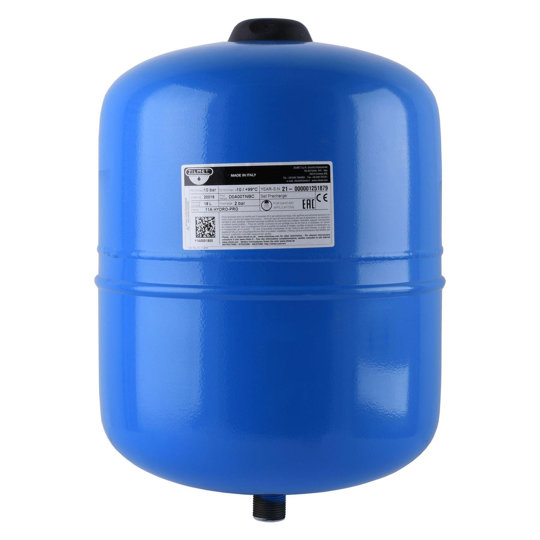 Гидроаккумулятор с фиксированной мембраной Zilmet HYDRO-pro 18 л 10 бар (11A0001800)