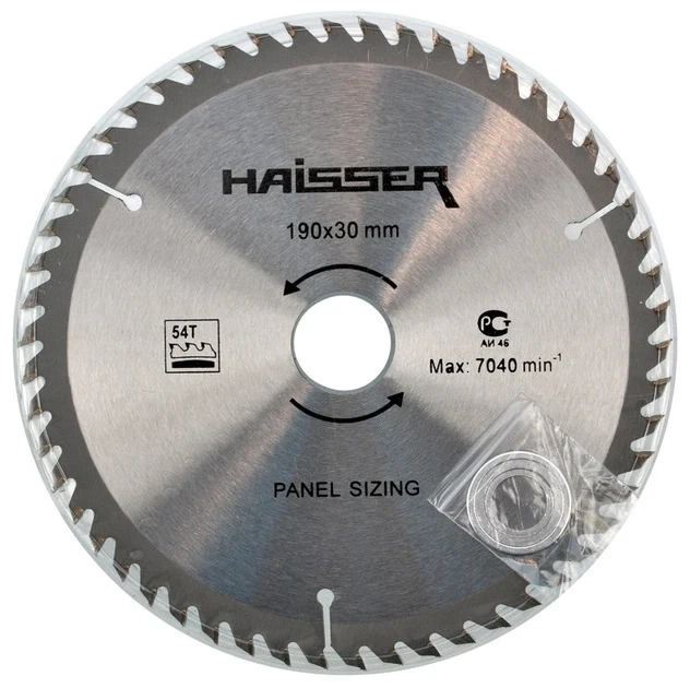 Диск пиляльний Haisser 190х30 54 зуб по ламінату (4311634)
