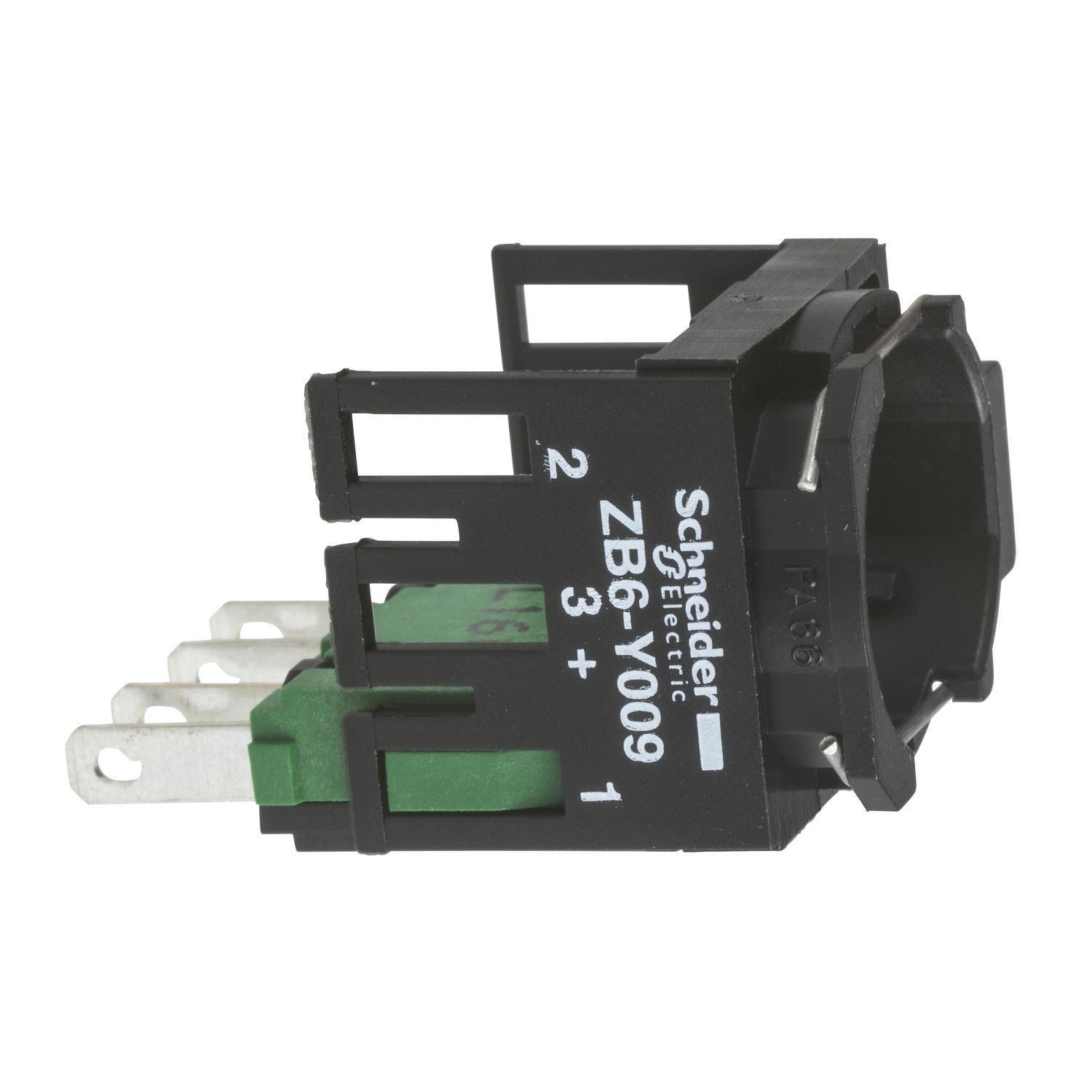 Корпус кнопки с контактом Schneider Electric Harmony 1NC 1,5A 240V AC/DC фастон (ZB6Z2B)