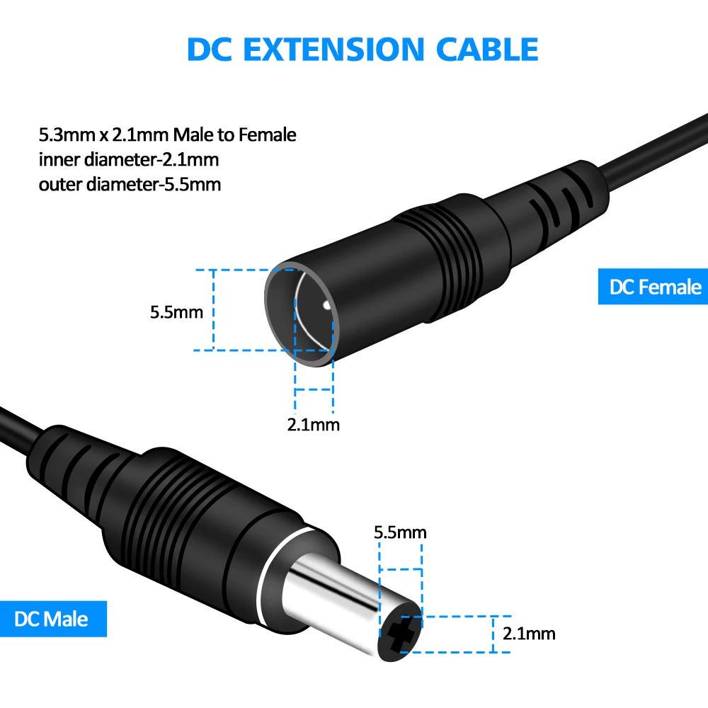 Кабель подовжувач DC 12V 5,5x2,1 мм male-female 5 м (DC5521MF5M) - фото 4