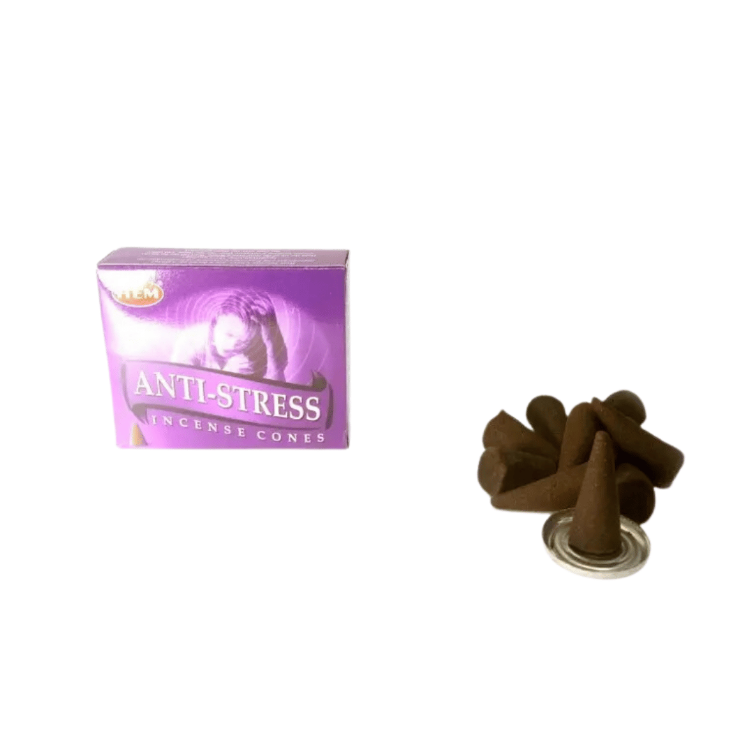Конусы ароматические Hem Anti Stress Анти Стрэнс с подставкой 10 шт. (8901810484481)